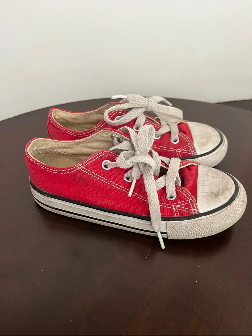 Converse Kids Red Low-Top Canvas Sneakers